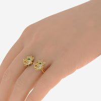 Gucci Le Marche Des Merveilles 18K Yellow Gold, Diamond 0.63ct. tw. and Tsavorite Statement Ring Sz. 6.5 YBC482072001013 - THE SOLIST