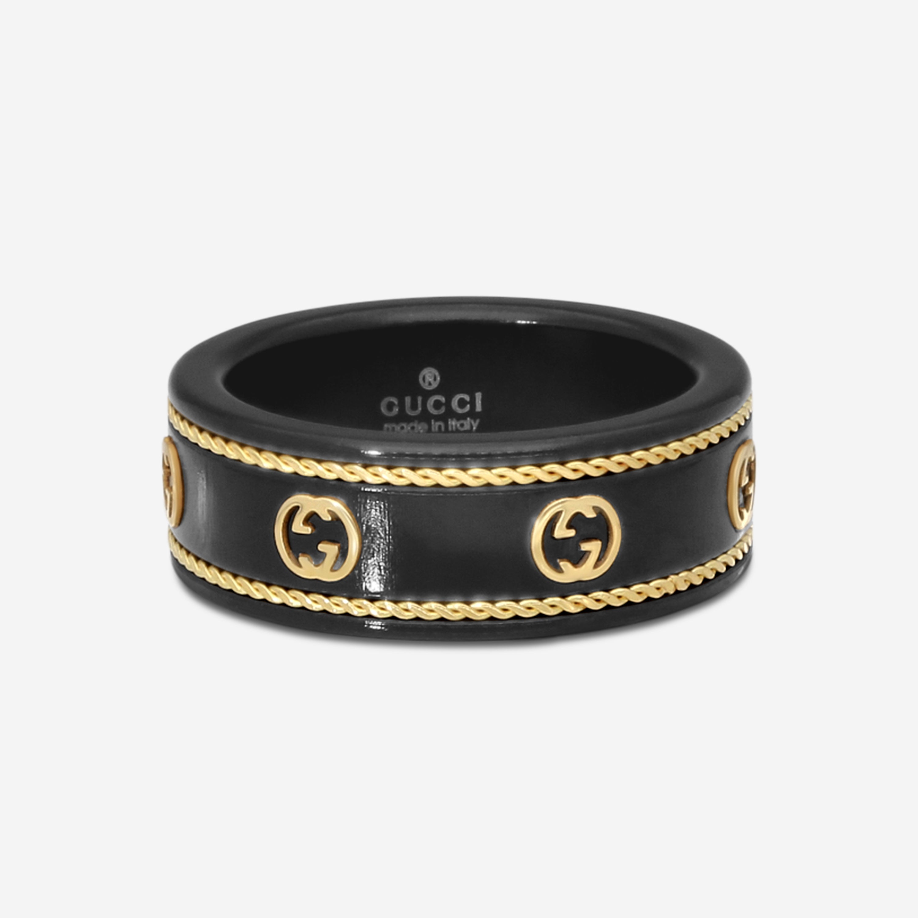 GUCCI Icon Yellow Gold and Corundum Ring YBC606826001010 MSRP $850 - THE SOLIST