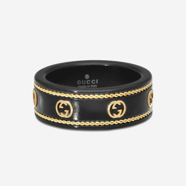 GUCCI Icon Yellow Gold and Corundum Ring YBC606826001010 MSRP $850 - THE SOLIST