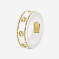 Gucci Icon 18K Yellow Gold and Zirconia Band Ring YBC606826002013 MSRP $850 - THE SOLIST