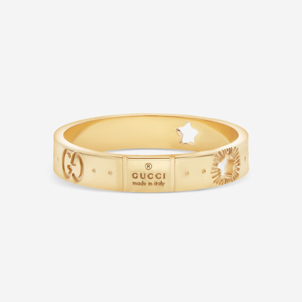 Gucci Icon 18K Yellow Gold Band Ring YBC607339001021 MSRP $1,100 - THE SOLIST