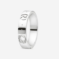 Gucci Icon 18K White Gold Band Ring YBC607339002010 MSRP $1,150 - THE SOLIST