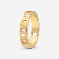 GUCCI Icon 18kt Yellow Gold and Diamond Ring YBC662057001010 MSRP $2,200 - THE SOLIST
