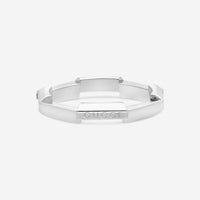 GUCCI Link to Love 18kt White Gold and Diamond Ring YBC662140001006 MSRP $2,250 - THE SOLIST