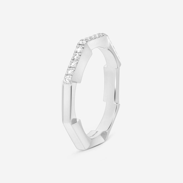 GUCCI Link to Love 18kt White Gold and Diamond Ring YBC662140001006 MSRP $2,250 - THE SOLIST
