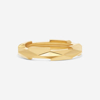 GUCCI Link to Love Studded 18kt Yellow Gold Ring YBC662177001008 MSRP $1,500 - THE SOLIST