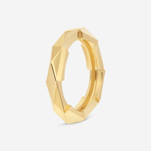 GUCCI Link to Love Studded 18kt Yellow Gold Ring YBC662177001008 MSRP $1,500 - THE SOLIST