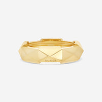 GUCCI Link to Love Studded 18kt Yellow Gold Ring YBC662184001012 MSRP $1,980 - THE SOLIST