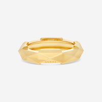 GUCCI Link to Love Studded 18kt Yellow Gold Ring YBC662188001011 MSRP $1,850 - THE SOLIST