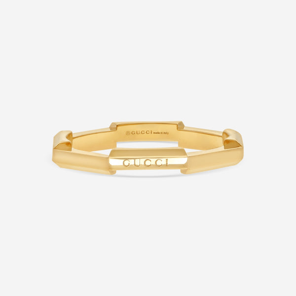 GUCCI Link to Love 18kt Yellow Gold Ring YBC662194001018 MSRP $990 - THE SOLIST