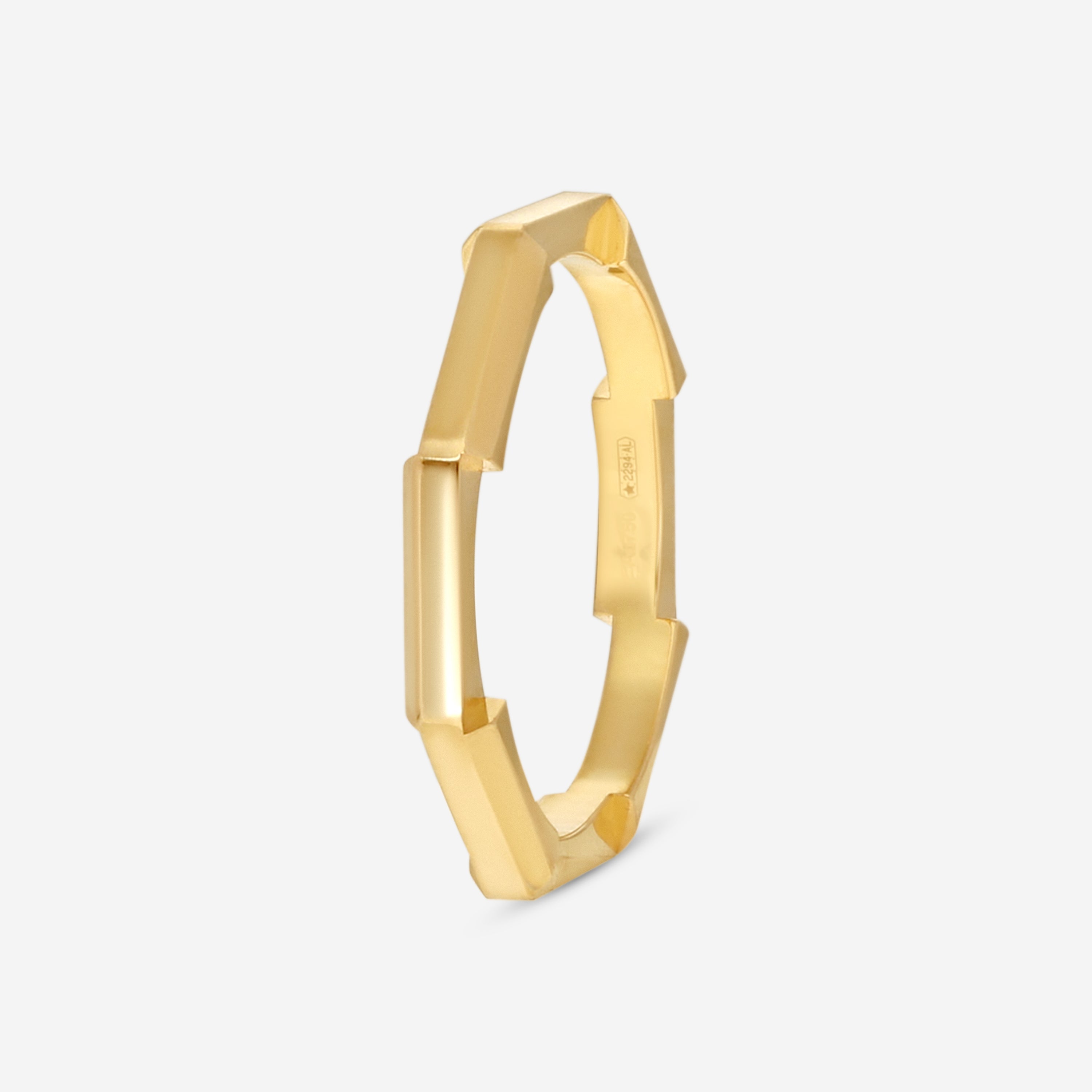 GUCCI Link to Love 18kt Yellow Gold Ring YBC662194001018 MSRP $990 - THE SOLIST
