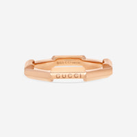 GUCCI Link to Love 18kt Pink Gold Ring YBC662194002007 - THE SOLIST