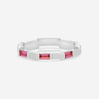 GUCCI Link to Love 18kt White Gold and Rubellite Ring YBC662256001017 MSRP $2,450 - THE SOLIST