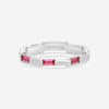 GUCCI Link to Love 18kt White Gold and Rubellite Ring YBC662256001017 MSRP $2,450 - THE SOLIST