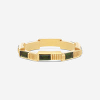 GUCCI Link to Love 18kt Yellow Gold and Green Tourmaline Ring YBC662256002017 MSRP $2,910 - THE SOLIST