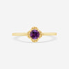 Gucci 18K Yellow Gold and Amethyst Interlocking G Motif Ring YBC662428003011 MSRP $820 - THE SOLIST