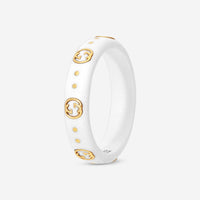 Gucci Icon 18K Yellow Gold and Zirconia Band Ring YBC679262002011 MSRP $750 - THE SOLIST