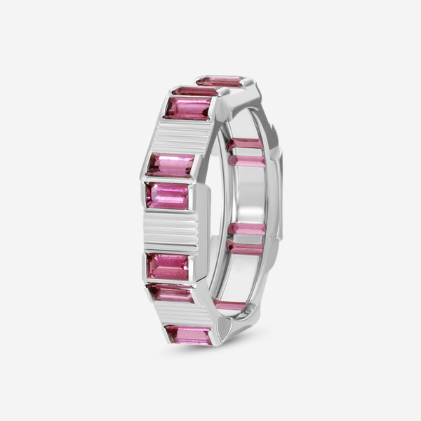 Gucci Link to Love 18K White Gold and Rubellite Ring YBC702414001016 MSRP $3,600 - THE SOLIST