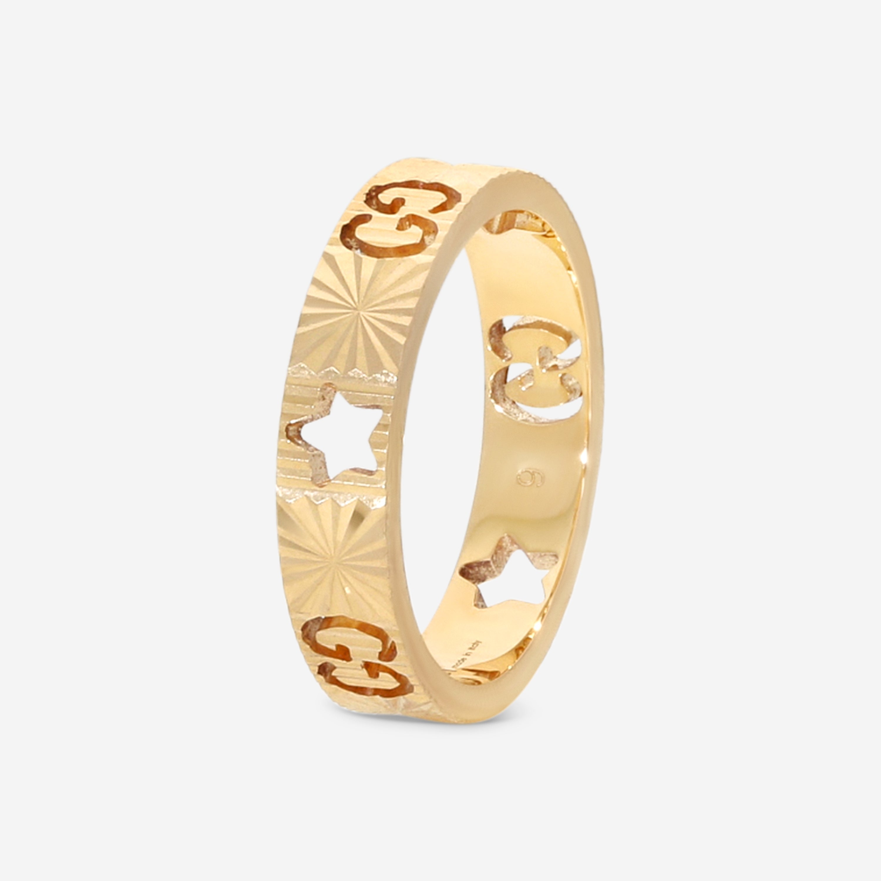 Gucci Icon 18K Yellow Gold Band Ring YBC727729001009 MSRP $1,350 - THE SOLIST