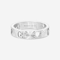 Gucci Icon 18K White Gold Band Ring YBC729458001011 MSRP $1,450 - THE SOLIST