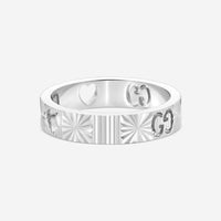 Gucci Icon 18K White Gold Band Ring YBC729458001011 MSRP $1,450 - THE SOLIST