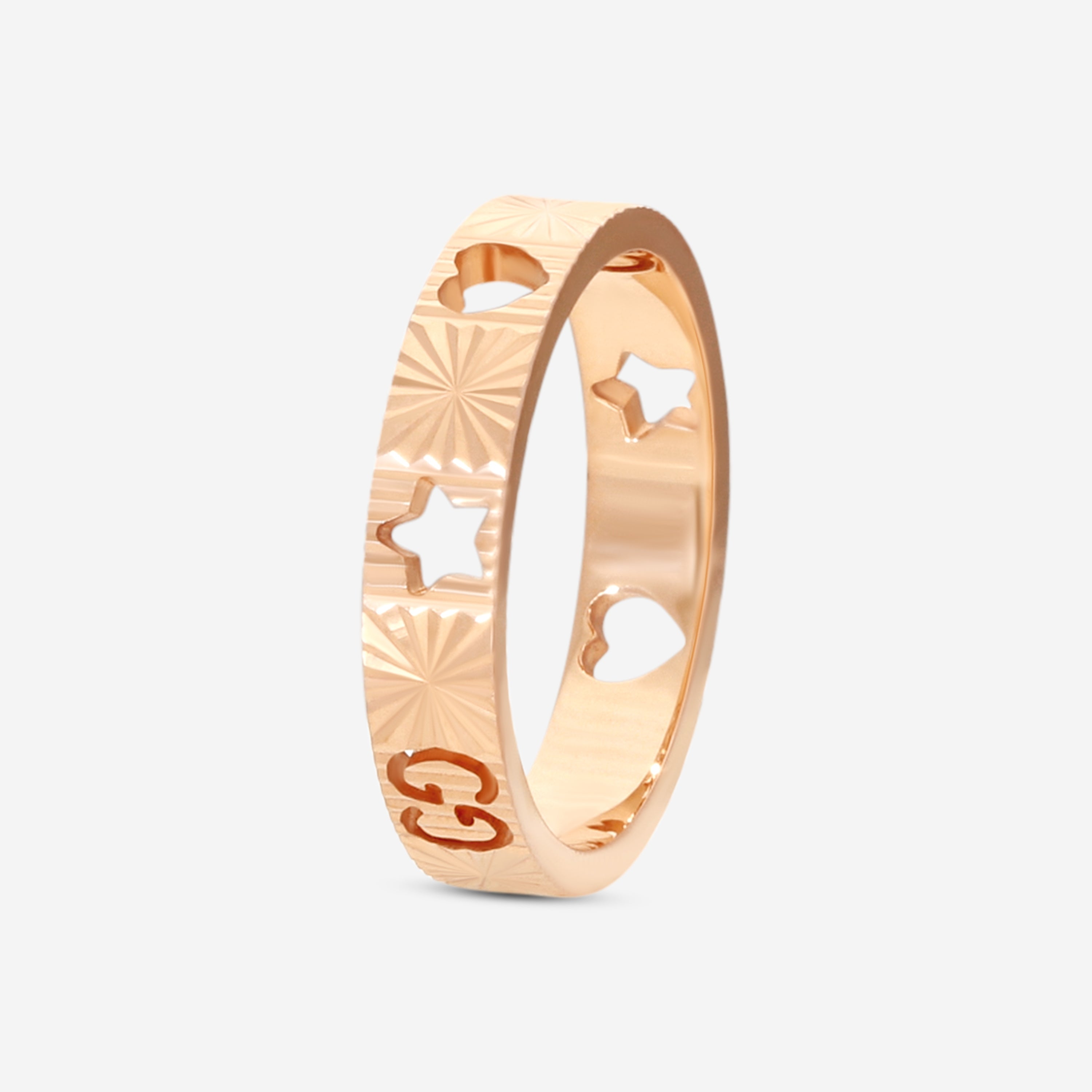 Gucci Icon 18K Rose Gold Band Ring YBC729460001014 MSRP $1,350 - THE SOLIST