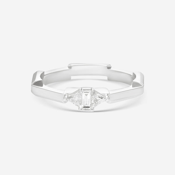 GUCCI Link to Love 18kt White Gold and Diamond Ring YBC744971002015 MSRP $3,450 - THE SOLIST