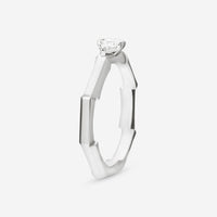 GUCCI Link to Love 18kt White Gold and Diamond Ring YBC744971002015 MSRP $3,450 - THE SOLIST