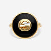 Gucci 18K Yellow Gold Onyx & Diamond Statement Ring YBC786604001017 - THE SOLIST