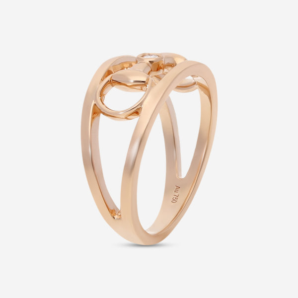 Gucci Horsebit 18K Rose Gold Diamond Ring YBC796191001013 - THE SOLIST