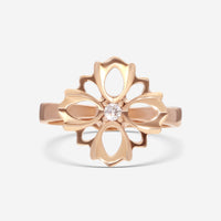 Gucci 18K Rose Gold Ring Diamond Flower Ring YBC796245001014 MSRP $2,250 - THE SOLIST