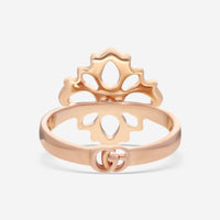 Gucci 18K Rose Gold Ring Diamond Flower Ring YBC796245001014 MSRP $2,250 - THE SOLIST