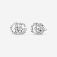Gucci GG Running 18K White Gold and Diamond Stud Earrings YBD48167600300U MSRP $2,450 - THE SOLIST