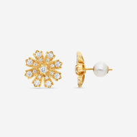 Gucci Flora Double G 18K Yellow Gold & Diamond Earrings YBD58203300200U MSRP $7,200 - THE SOLIST