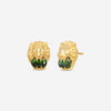 Gucci Lion Head 18K Yellow Gold Chrome Diopside and Diamond Earrings YBD609866001 MSRP $3,960 - THE SOLIST