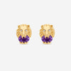 Gucci Lion Head 18K Yellow Gold, Amethyst & Diamond Earrings YBD60986600200U MSRP $3,200 - THE SOLIST