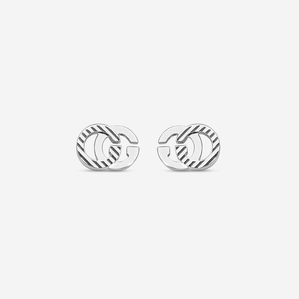 Gucci GG 18K White Gold Stud Earrings MSRP $850 YBD65221900200U - THE SOLIST