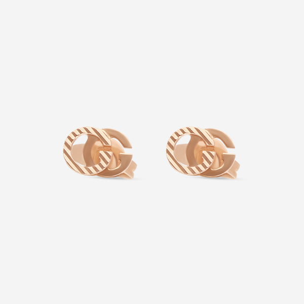 Gucci GG Running 18K Rose Gold Stud Earrings YBD65221900300U MSRP $750 - THE SOLIST