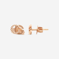 Gucci GG Running 18K Rose Gold Stud Earrings YBD65221900300U MSRP $750 - THE SOLIST