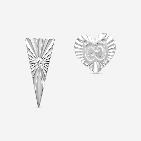 Gucci Icon 18K White Gold and Diamond Stud Earrings MSRP $1,210 YBD66206700100U - THE SOLIST