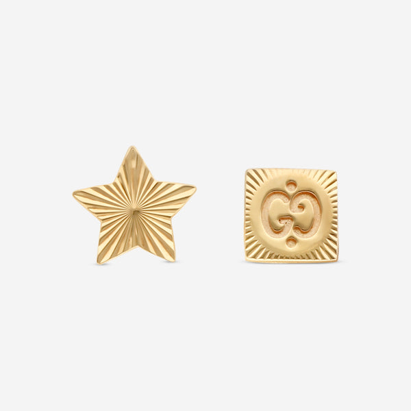 Gucci Icon 18K Yellow Gold Stud Earrings YBD66206800100U MSRP $910 - THE SOLIST