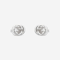 GUCCI Interlocking G Motif in 18kt White Gold Earrings YBD66211100200U - THE SOLIST