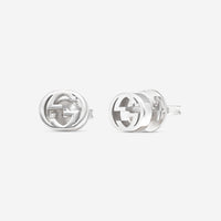 GUCCI Interlocking G Motif in 18kt White Gold Earrings YBD66211100200U - THE SOLIST