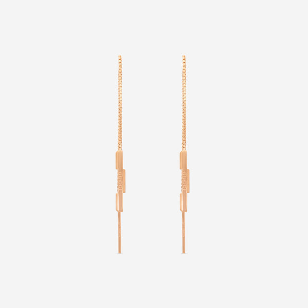 Gucci Link to Love 18K Rose Gold Drop Earrings MSRP $1,450 YBD66211500200U - THE SOLIST