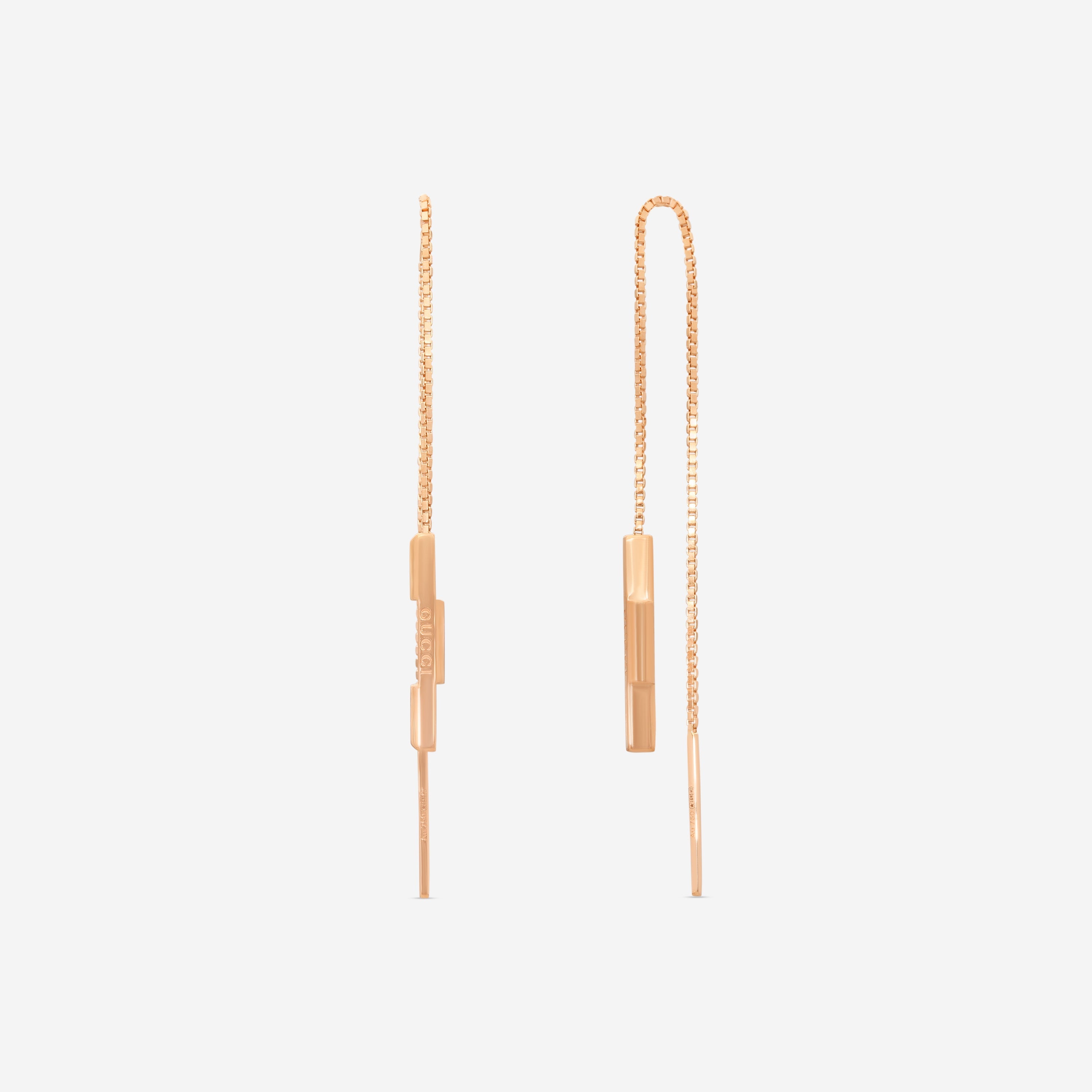Gucci Link to Love 18K Rose Gold Drop Earrings MSRP $1,450 YBD66211500200U - THE SOLIST