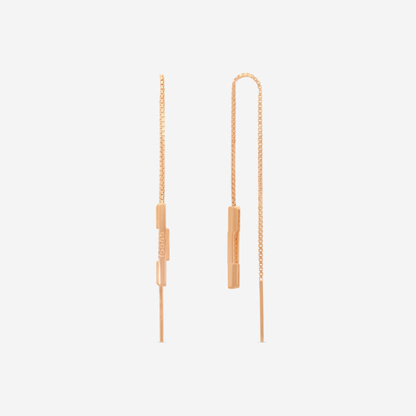 Gucci Link to Love 18K Rose Gold Drop Earrings MSRP $1,450 YBD66211500200U - THE SOLIST