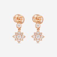 Gucci Flora 18K Rose Gold & Diamond Flower Drop Earrings YBD70269100100U MSRP $3,250 - THE SOLIST