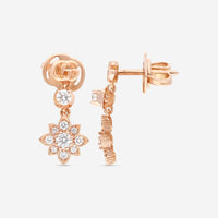 Gucci Flora 18K Rose Gold & Diamond Flower Drop Earrings YBD70269100100U MSRP $3,250 - THE SOLIST