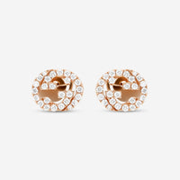 Gucci 18K Rose Gold & Diamond Stud Earrings YBD72940800100U MSRP $3,250 - THE SOLIST