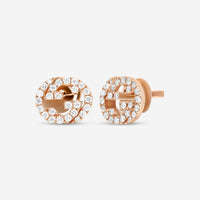 Gucci 18K Rose Gold & Diamond Stud Earrings YBD72940800100U MSRP $3,250 - THE SOLIST